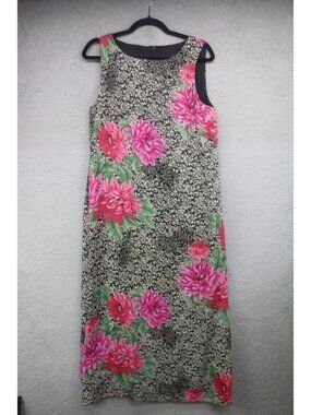 Virgo Sleeveless Floral Maxi Dress-Size 12-Preppy-Whimsigoth